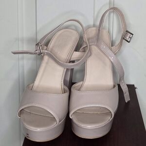 Chic Taupe Platform Heels